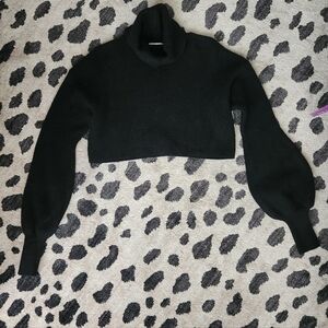 Cropped Turtleneck Sweater